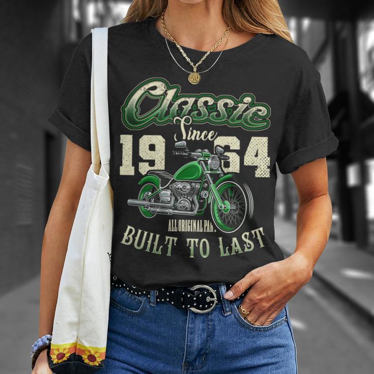 ビンテージ バイク バイカー バイクの誕生日 1964 年生まれ 長袖tシャツ Tシャツ 彼女への贈り物