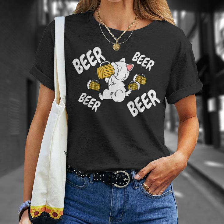 ビールウエスト・ハイランド・ホワイト・テリア・ウェスティ犬 Tシャツ 彼女への贈り物