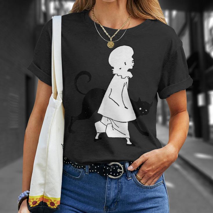 ピエロと猫、オーブリー・ビアズリー作のセント・ポールズ1893年 Tシャツ 彼女への贈り物