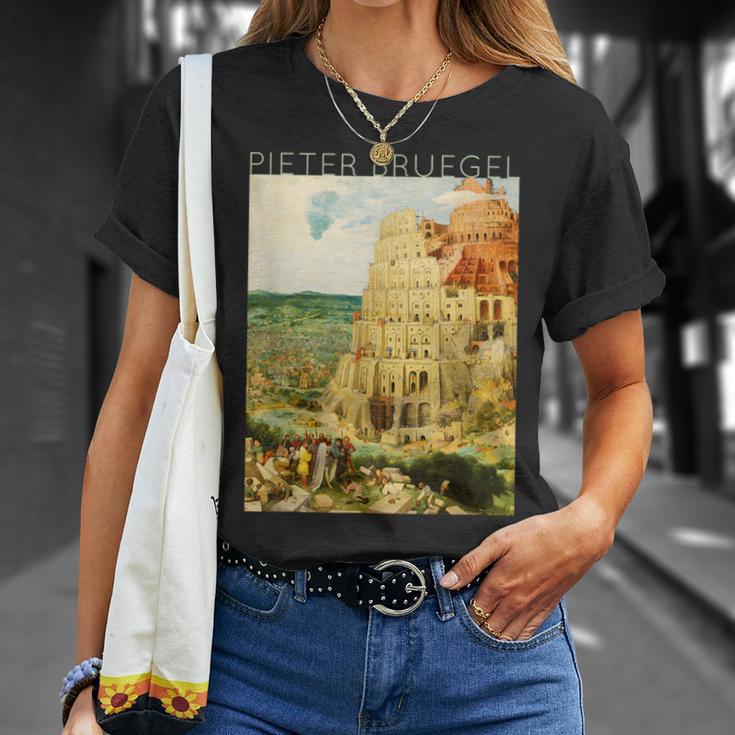 ピーテル・ブリューゲル 長老 バベルの大塔 Tシャツ 彼女への贈り物
