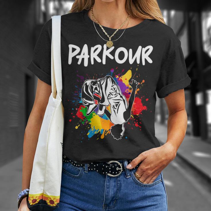 フリーランニング、ストリートワークアウト、フリースタイル、アクロバット、パルクール Tシャツ 彼女への贈り物