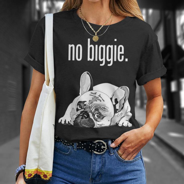 フレンチブルドッグ ビギーなし かわいいフレンチブルドッグ「大物じゃない」 Tシャツ 彼女への贈り物
