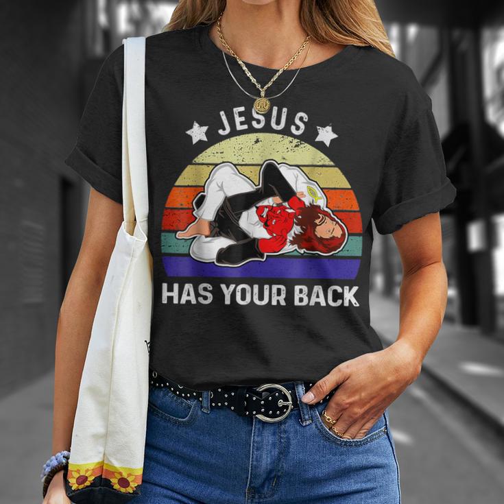 ブラジリアン柔術 Jesus Has Your Back Tシャツ 彼女への贈り物
