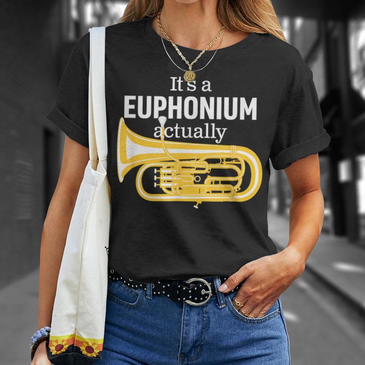 ブラスバンドのユーフォニアム奏者のための面白いユーフォニアムジョーク「 Euphonium Humour 」 Tシャツ 彼女への贈り物