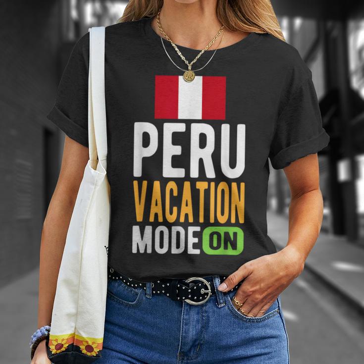 ペルーお土産 旅行 ペルーバケーションモードオン Tシャツ 彼女への贈り物