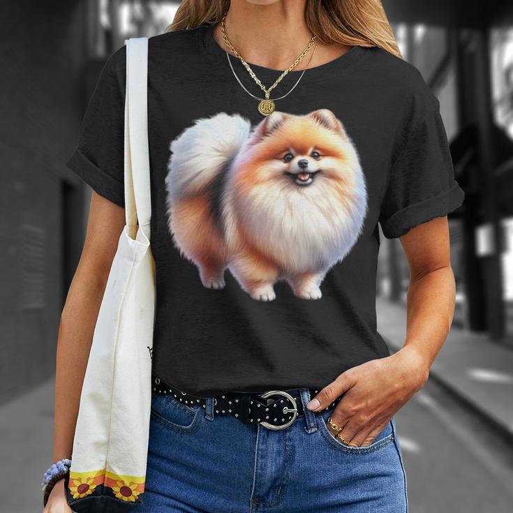 ポメラニアン犬 長袖tシャツ Tシャツ 彼女への贈り物
