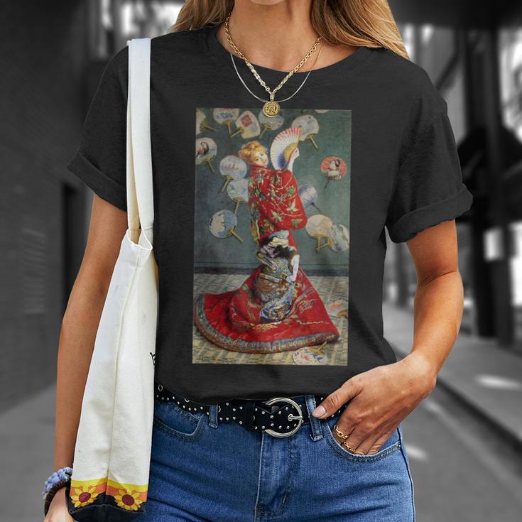 モネのマダム-着物を着たモネ Tシャツ 彼女への贈り物