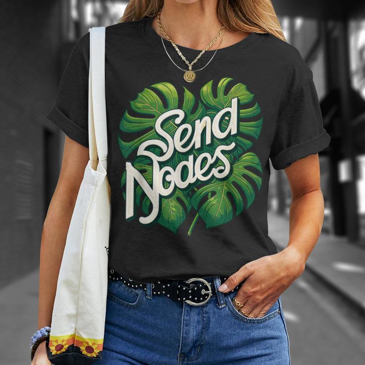 モンステラノード植物愛好家アルボ植物感謝の日を送る Tシャツ 彼女への贈り物