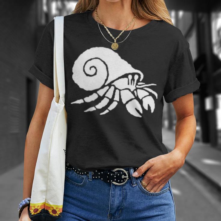 ヤドカリ ミニマリスト 白黒 Tシャツ 彼女への贈り物
