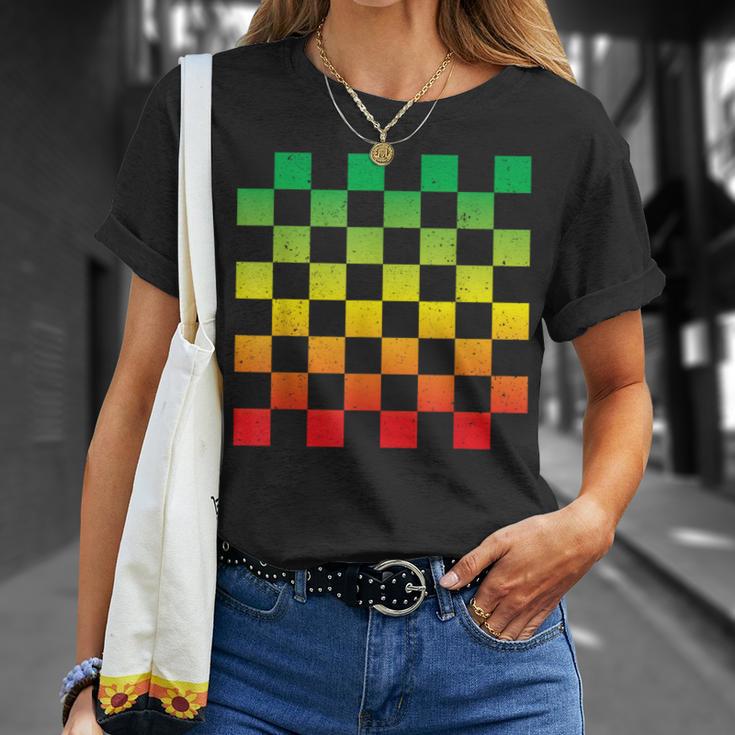 ラスタファリtシャツ ヴィンテージ ラスタレゲエ ジャマイカ 市松模様 Tシャツ 彼女への贈り物