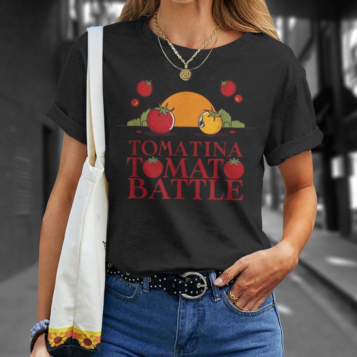 ラ・トマティーナ トマトバトルフェスティバル Tシャツ 彼女への贈り物