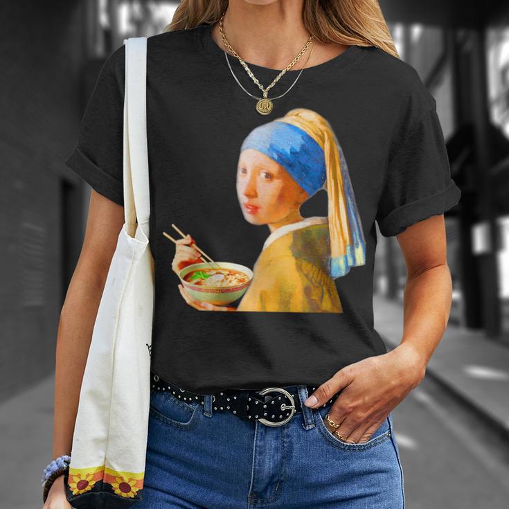 ラーメン 面白いtシャツ おもしろ ネタ フェルメール メンズ 面白い 服 おもしろグッズ グルメ 食べ物 Tシャツ 彼女への贈り物