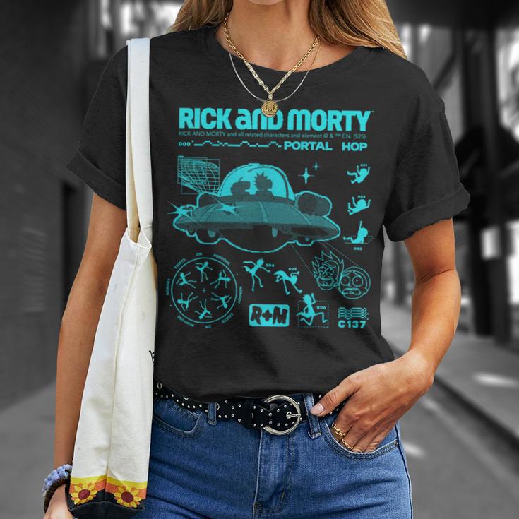 リック・アンド・モーティ・ポータル・ホップリック・アンド・モーティ・マーチ Tシャツ 彼女への贈り物