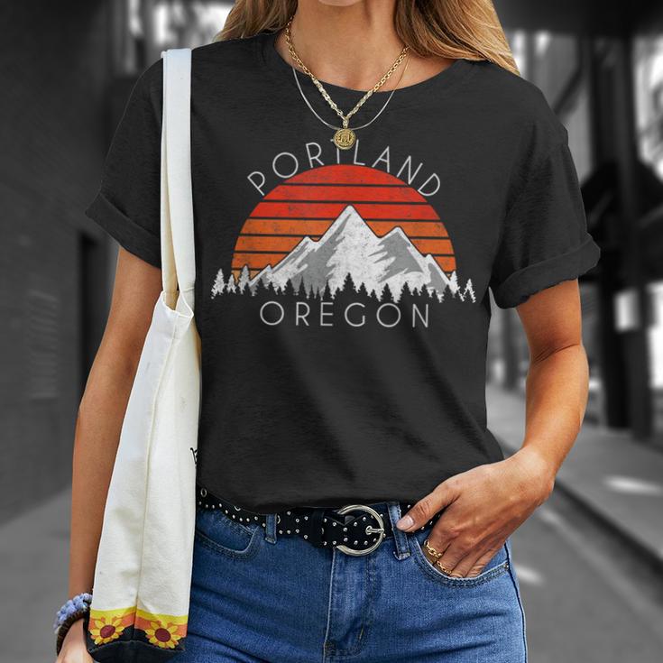 レトロ ヴィンテージ ポートランド オレゴン アンティーク調 Tシャツ 彼女への贈り物