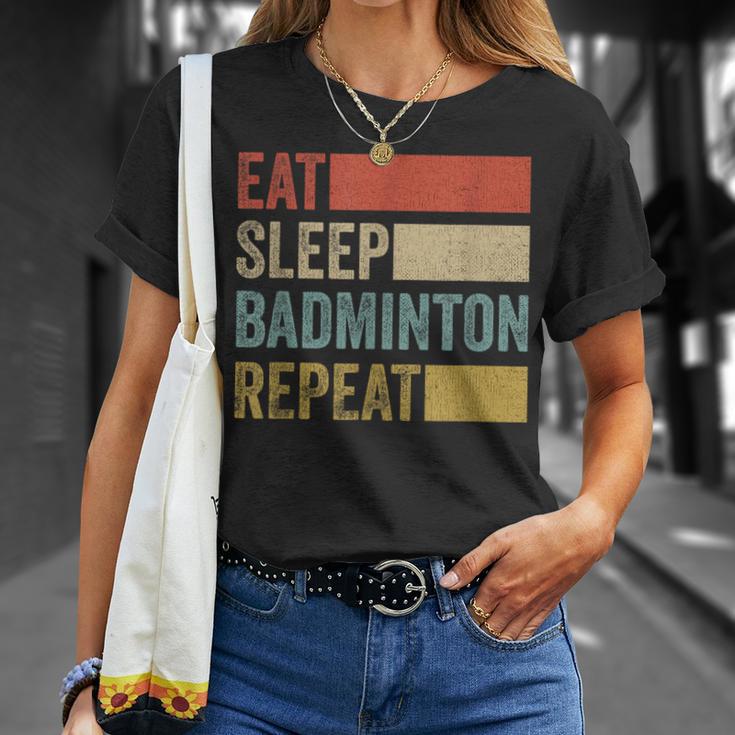 レトロな70年代のバトミントン Tシャツ 彼女への贈り物