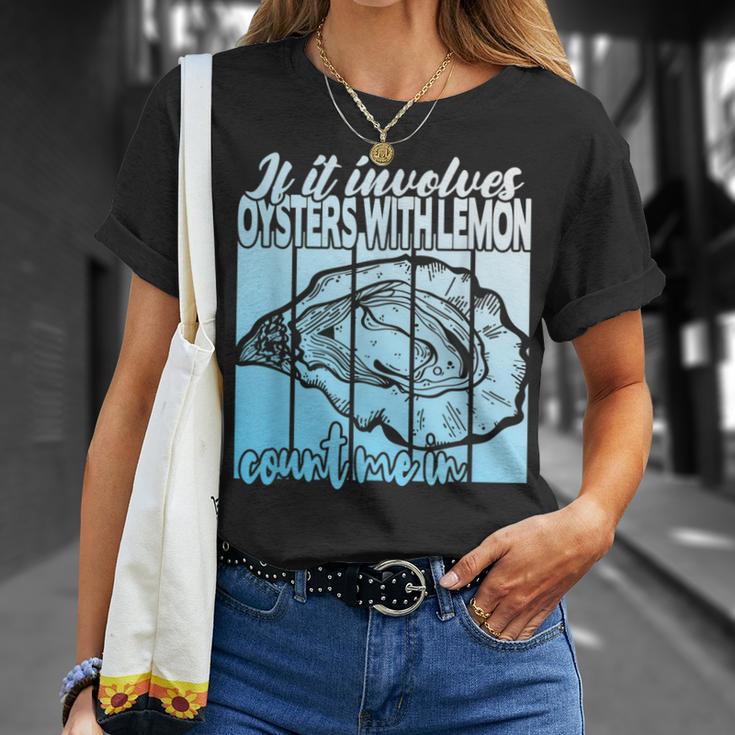 レモンと牡蠣がいる場合 面白い牡蠣。 Tシャツ 彼女への贈り物