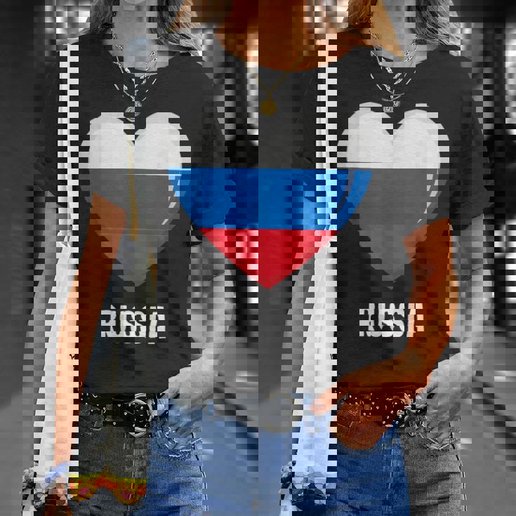 ロシア国旗シャツ Tシャツ 彼女への贈り物