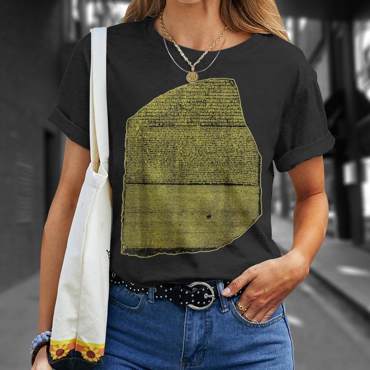 ロゼッタストーン エジプト象形文字 考古学 エジプト学 Tシャツ 彼女への贈り物