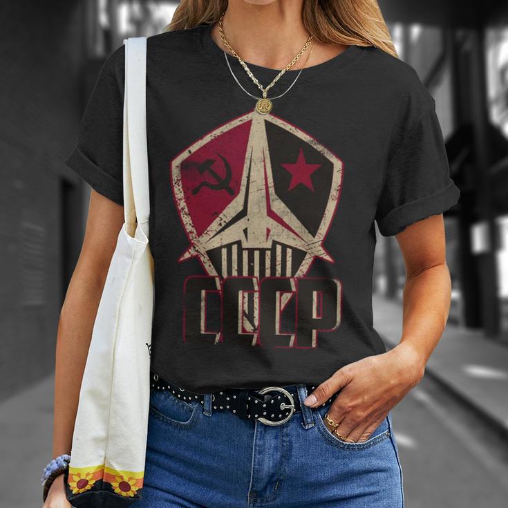 ヴィンテージソビエトロシアソ連スペースレトロアンティーク調cccp 長袖tシャツ Tシャツ 彼女への贈り物