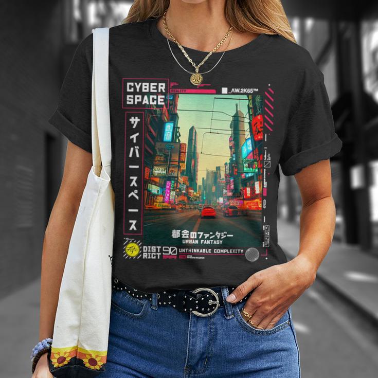 ヴェイパーウェイブ サイバーパンク ストリートウェア 日本のレトロバイブ 90年代 Tシャツ 彼女への贈り物