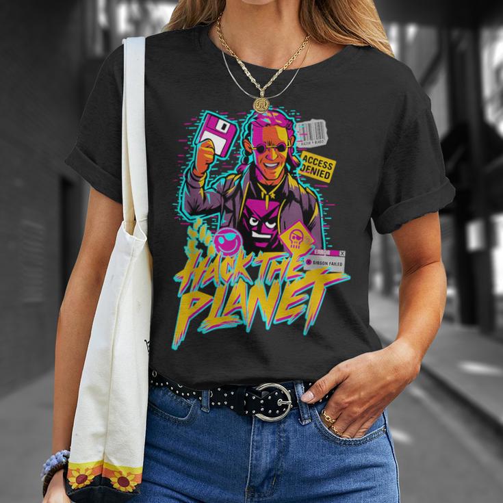 ヴェイパーウェーブ・ハック・ザ・プラネット Tシャツ 彼女への贈り物