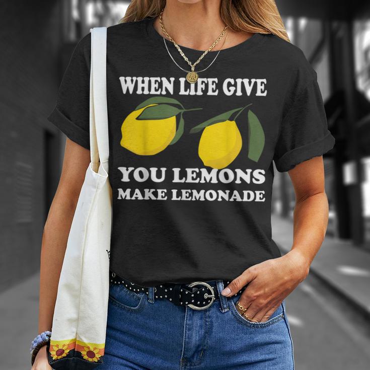 人生がレモンをくれたらレモネードを作ろう Tシャツ 彼女への贈り物