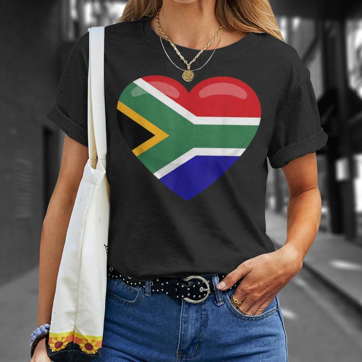 南アフリカ ハート 南アフリカお土産 南アフリカ国旗 Tシャツ 彼女への贈り物