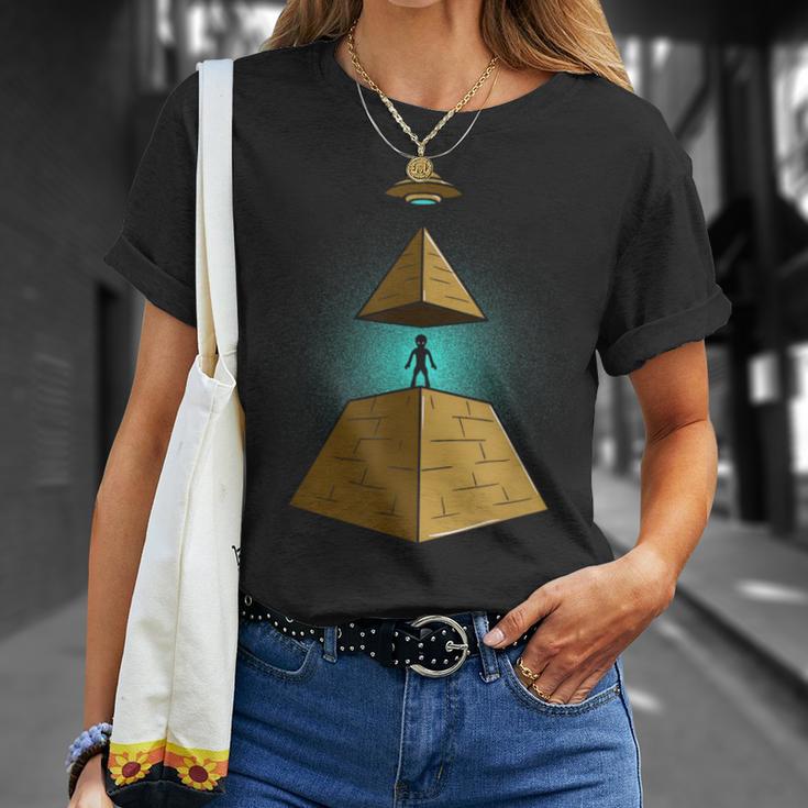 古代宇宙飛行士エジプトピラミッド宇宙人陰謀理論 Tシャツ 彼女への贈り物