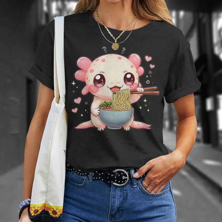 可愛いウーパールーパーラーメン Tシャツ 彼女への贈り物