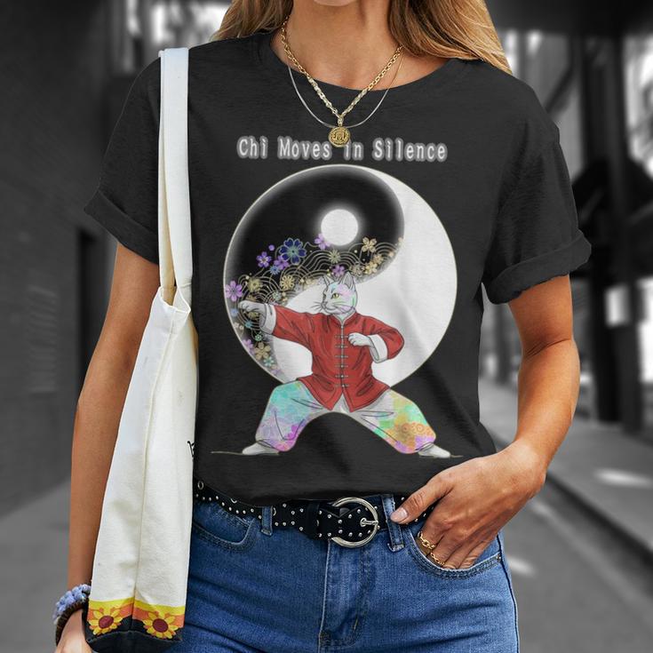 太極拳をする猫 Tシャツ 彼女への贈り物