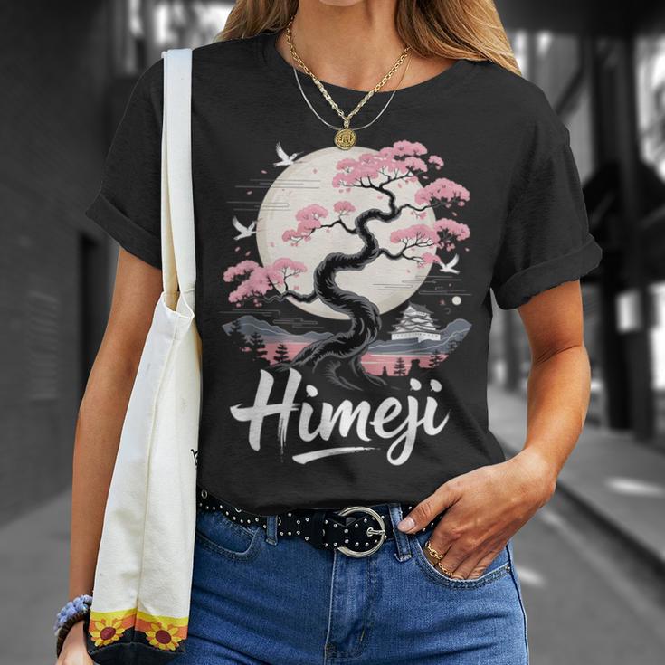姫路 桜 月 情景 日本の風景 Tシャツ 彼女への贈り物