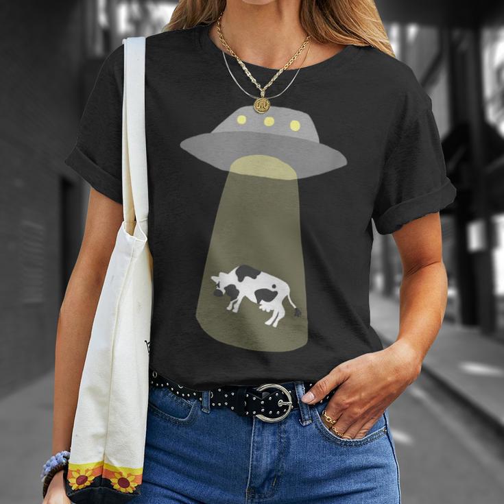 宇宙船 牛 宇宙人 誘拐 Tシャツ 彼女への贈り物