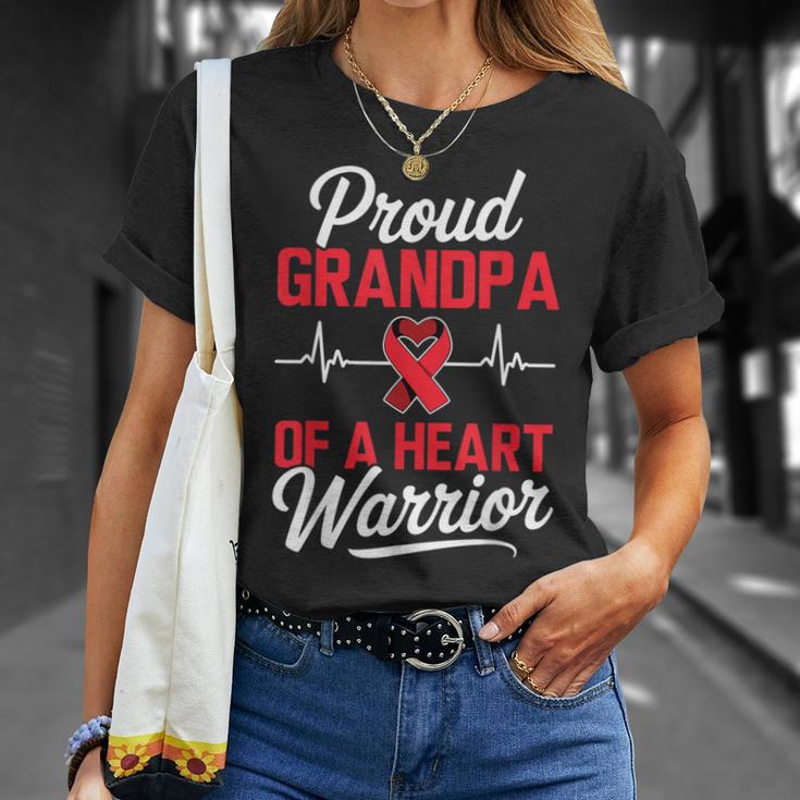 心臓戦士の誇り高きおじいちゃん 心臓病啓発 Tシャツ 彼女への贈り物