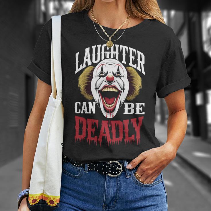 恐ろしいピエロの顔キラーピエロコスチュームホラーバイブ。 長袖tシャツ Tシャツ 彼女への贈り物