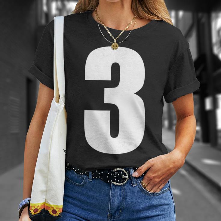 数字 3 数字 無地 白 数字 Tシャツ 彼女への贈り物