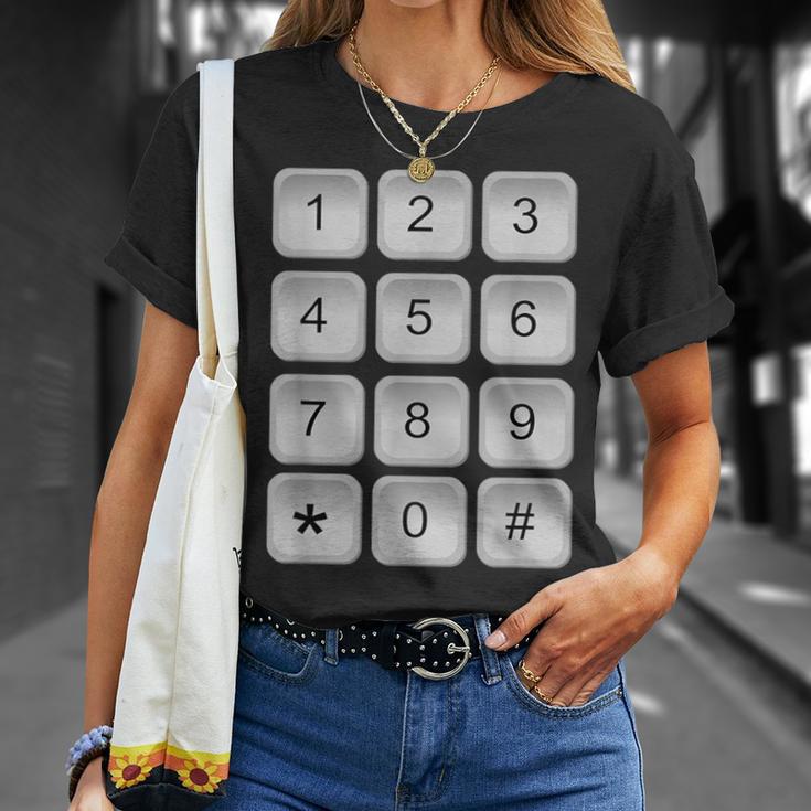 数字キーパッド 電話 番号 セキュリティコード ピンパッド 衣装 Tシャツ 彼女への贈り物