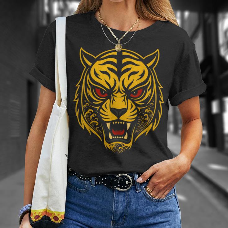 日本のタイガーの象徴的なレスリングルチャリブレマスクメンズレディース。 Tシャツ 彼女への贈り物