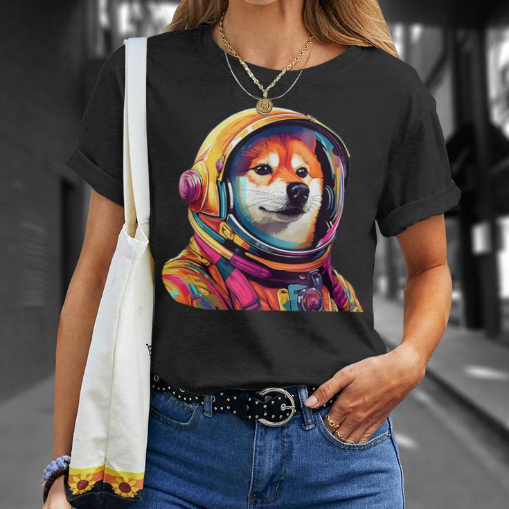柴犬 面白いtシャツ 犬 宇宙飛行士 かわいい メンズ 子供 おもしろ 服 グッズ ネタ 犬好き Tシャツ 彼女への贈り物