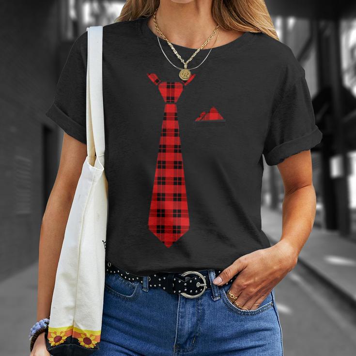 格子柄ネクタイ ホリデー クリスマス 胸ポケットハンカチ Tシャツ 彼女への贈り物