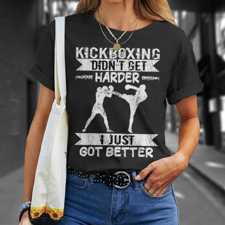 メンズ 格闘技戦闘機 キックボクシング Didn't Get Hardder キックボクシング Tシャツ 彼女への贈り物