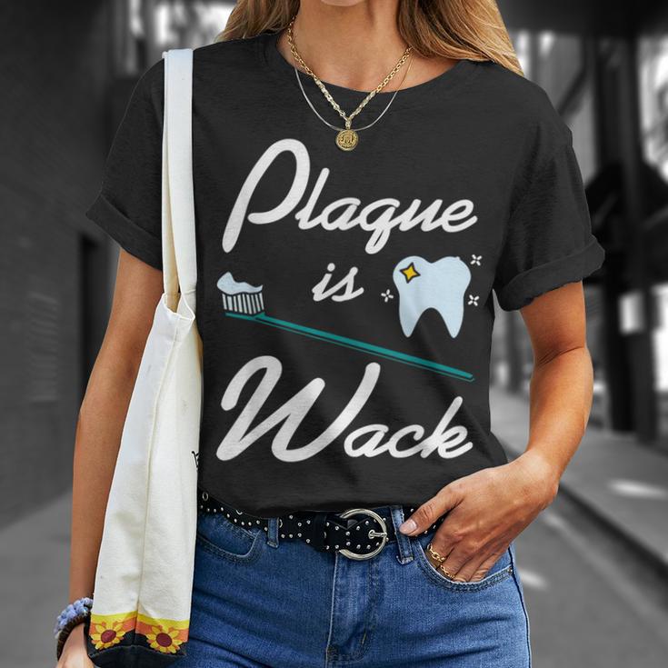 歯垢はダメ 歯の健康ジョークイラスト Tシャツ 彼女への贈り物