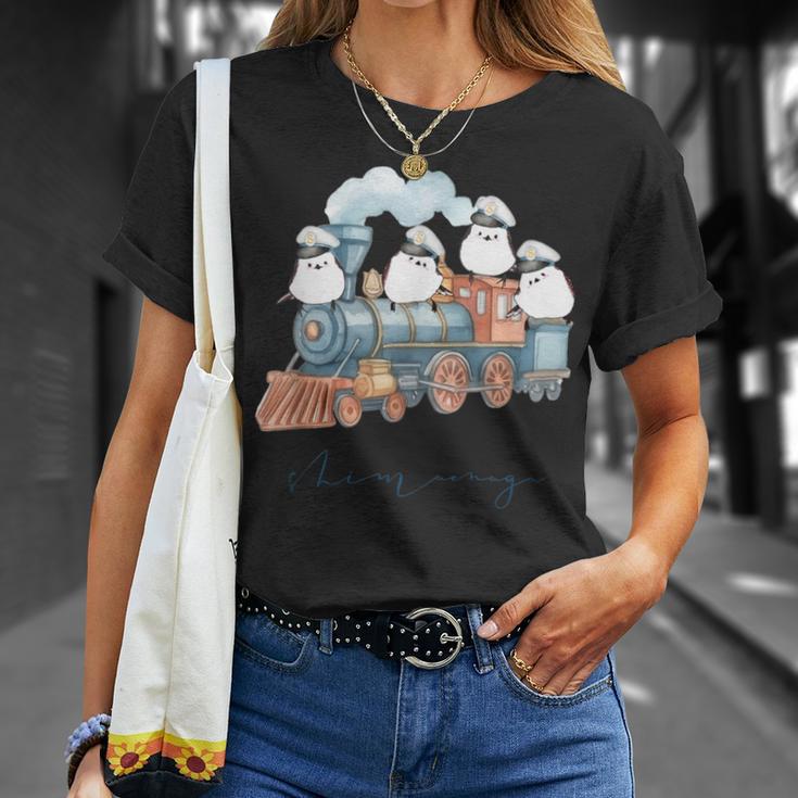 汽車とシマエナガ Tシャツ 彼女への贈り物