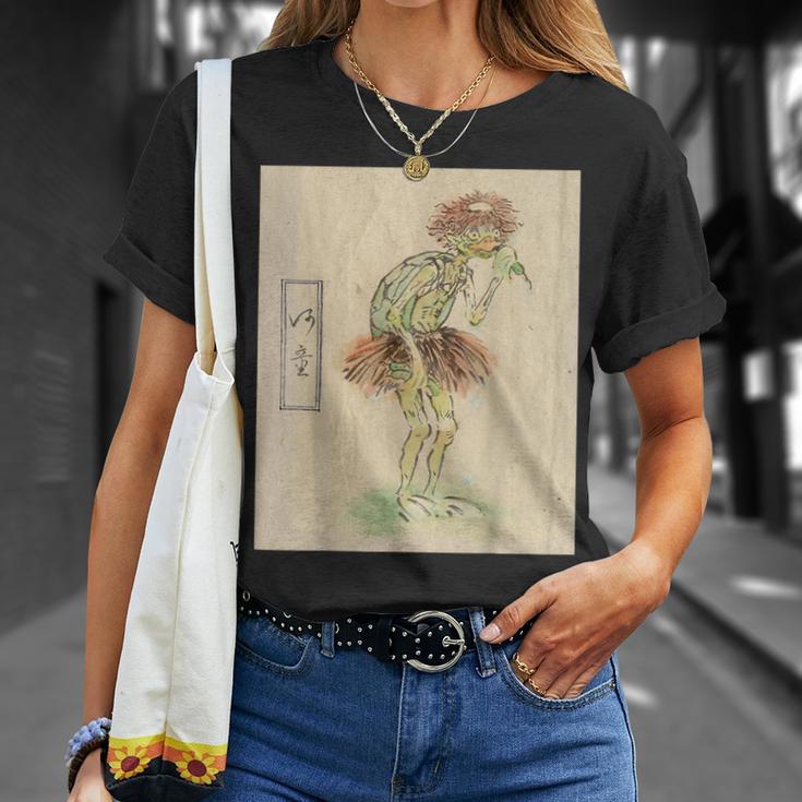 河童【日本の妖怪シリーズ】 Tシャツ 彼女への贈り物