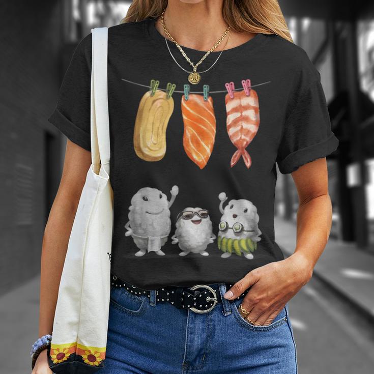 洗濯 する 寿司 すし たまご サーモン えび Tシャツ 彼女への贈り物