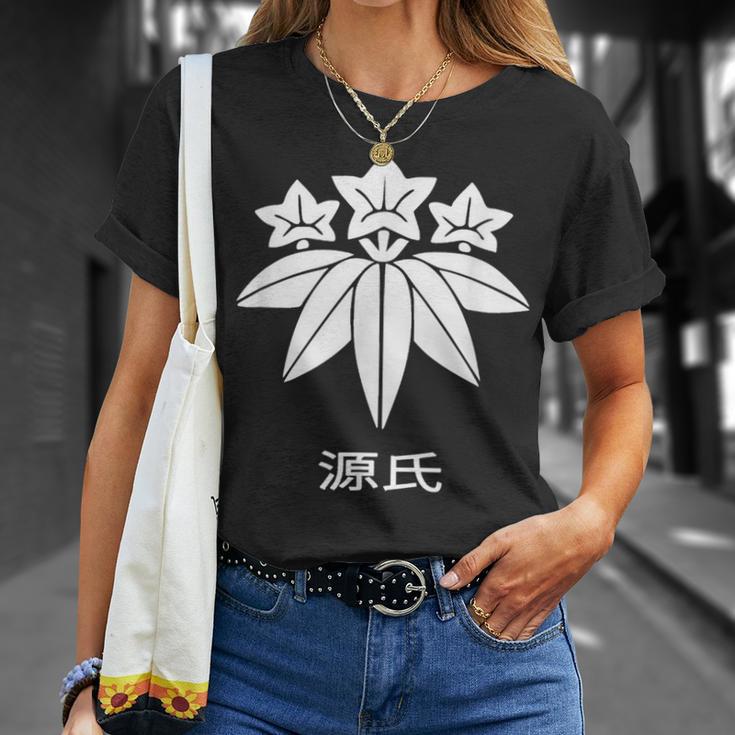 源氏 かもんと漢字 日本武士一族 Tシャツ 彼女への贈り物