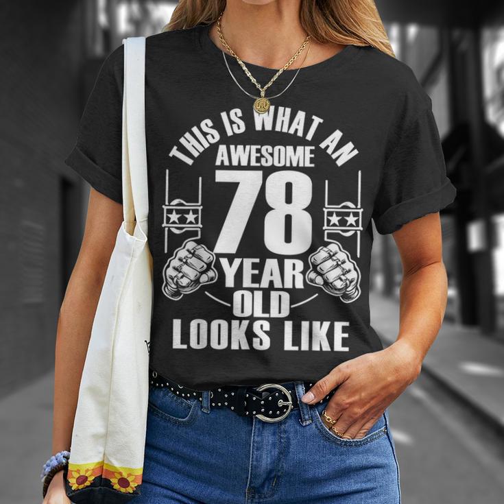 男性、女性、78歳の誕生日への78歳の誕生日プレゼント Tシャツ 彼女への贈り物