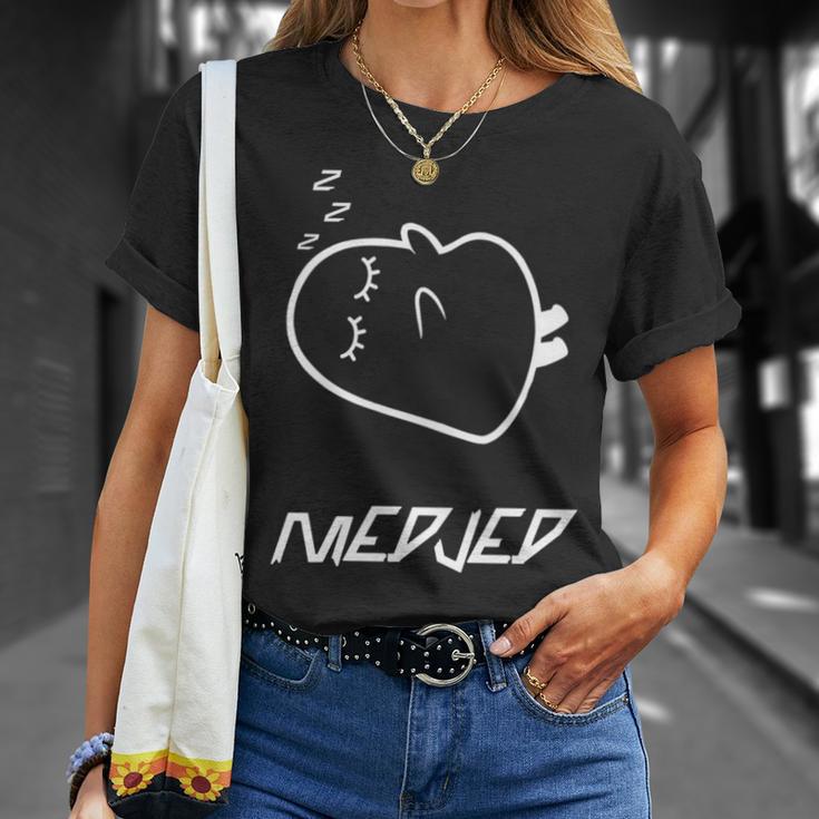 眠っているメジェド、面白い皮肉 長袖tシャツ Tシャツ 彼女への贈り物