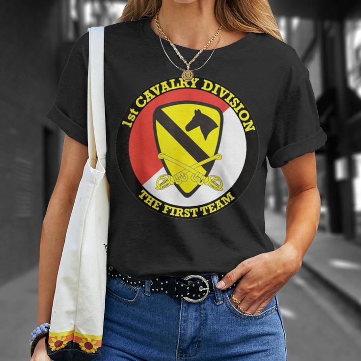 第1騎兵師団「The First Team」軍隊 Tシャツ 彼女への贈り物
