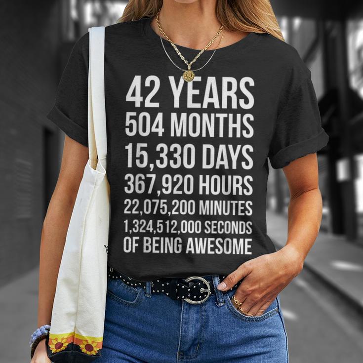素晴らしい42歳の誕生日プレゼント 面白い42歳の誕生日 Tシャツ 彼女への贈り物