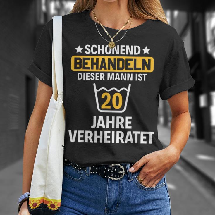 結婚20周年記念 夫 結婚20周年 磁器記念日 Tシャツ 彼女への贈り物